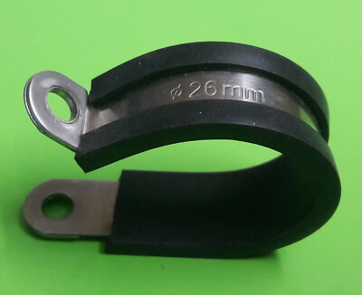 Rohrschelle EDELSTAHL  Leitungsschelle  W4 gummiert, 3-40 mm  P-Typ