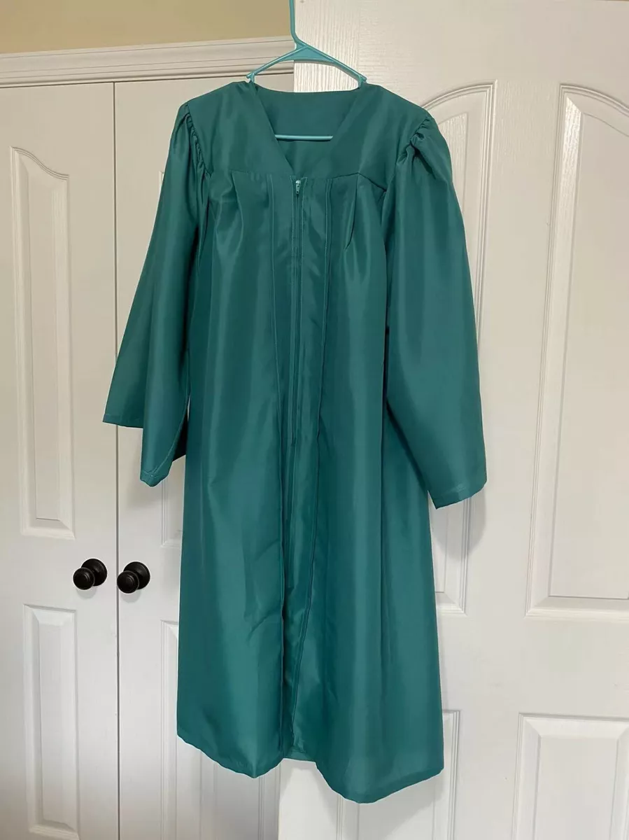 Graduation Cap and Gown 2024 Green Bachelor size 45 Matte Unisex