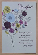 Daughter Birthday Large Format Greeting Card 5.5x8.0"(+ Envelope)