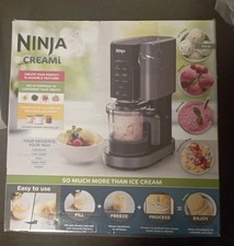 Ninja CREAMi Ice Cream & Frozen Dessert Maker NC300UK + 4 new tubs + Bowl Lid