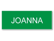 JOANNA ON OFFICE SPACE NAME BADGE PROP HALLOWEEN COSPLAY PIN BACK