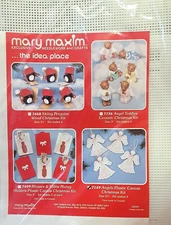 Mary Maxim Plastic Canvas Needlepoint Angels Christmas Kit #7149 New