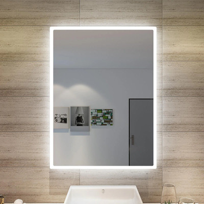 SONNI Badezimmer LED Spiegel Badspiegel mit Beleuchtung Wandschalter 80Lx60Bcm