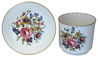 RARE Vintage ROYAL WORCESTER Mini Cup & Saucer Fruit Sauce MADE IN ENGLAND