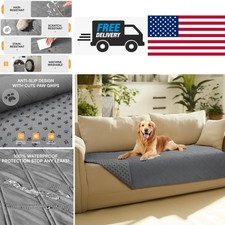 Waterproof Dog Throw Blanket 30x70 Inch Light Grey Anti Slip for All Life Stages