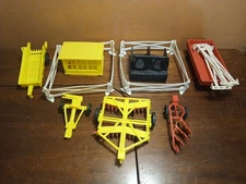 Vintage Auburn Rubber Company Farm Toy Lot Chicken Coop Fence Farm Implements 