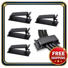 Self Adhesive Cable Management Clips 50Pcs Black Polyamide66