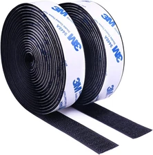 3M Hook and Loop Tape with Adhesive, Heavy Duty Self Sticky Interlocking Tape, S