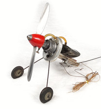 Vintage Baby Spitfire Tether Plane Engine Kit Parts Prop Spinner Mount Fuel Tank