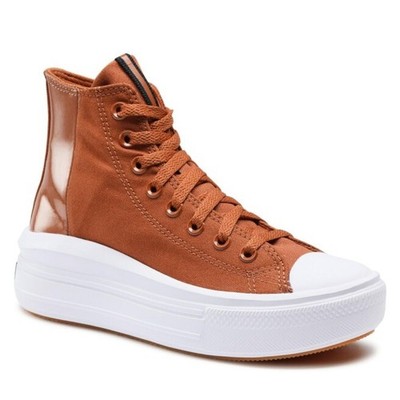 Shoes Universal women Converse Chuck Taylor All Star Move A04673C White-Brownn