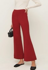 Reformation Tanya Pant Red Cropped Trousers Size Small
