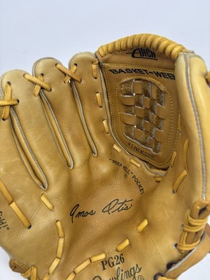 Rawlings PG26 Amos Otis Baseball Glove LHT Left Hand Throw Basket Web Vintage