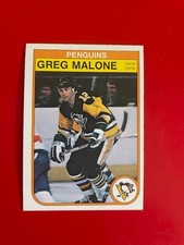 1982-83 O-Pee-Chee set break OPC #272 Greg Malone - Pittsburgh Penguins NRMT