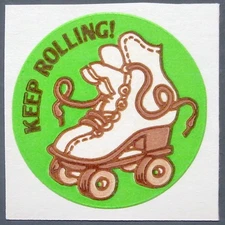 Vintage TREND Scratch and Sniff MATTE Sticker LEATHER (Roller Skate) - No TM