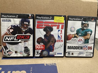 Lot Of 3 Sports Games For Playstation 2 ESPN 2k5, NFL 2k3 And Madden 06