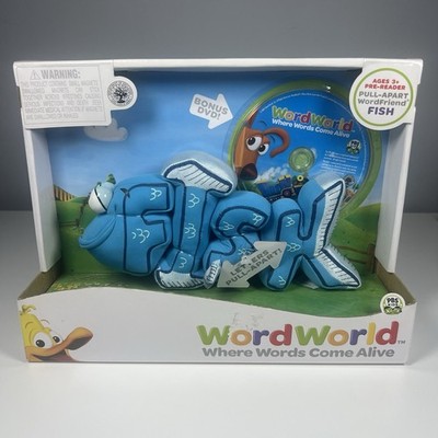 Word World Fish Magnetic Plush Pull-Apart WordFriend PBS Kids NEW IN BOX 2007