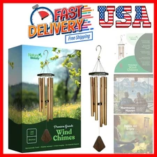 Nature’s Melody Premiere Grande Tunes Wind Chimes – Outdoor Windchime with 6 ...