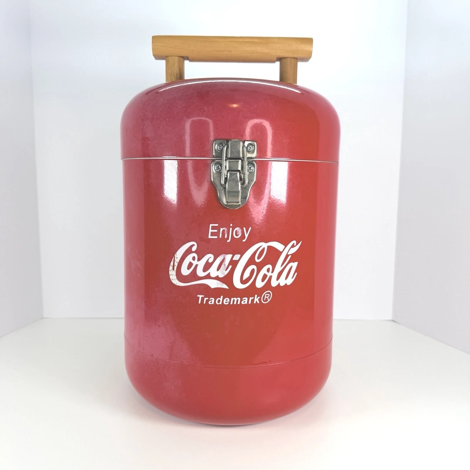 Vintage Coca-Cola Mini Portable Cooler Tailgate Tabletop 9"x16" Memorabilia