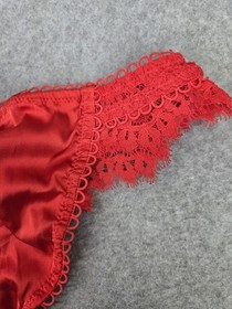 NWT For Love and Lemons Skivvies Red Side Undie Cheeky Lace Detail Panties