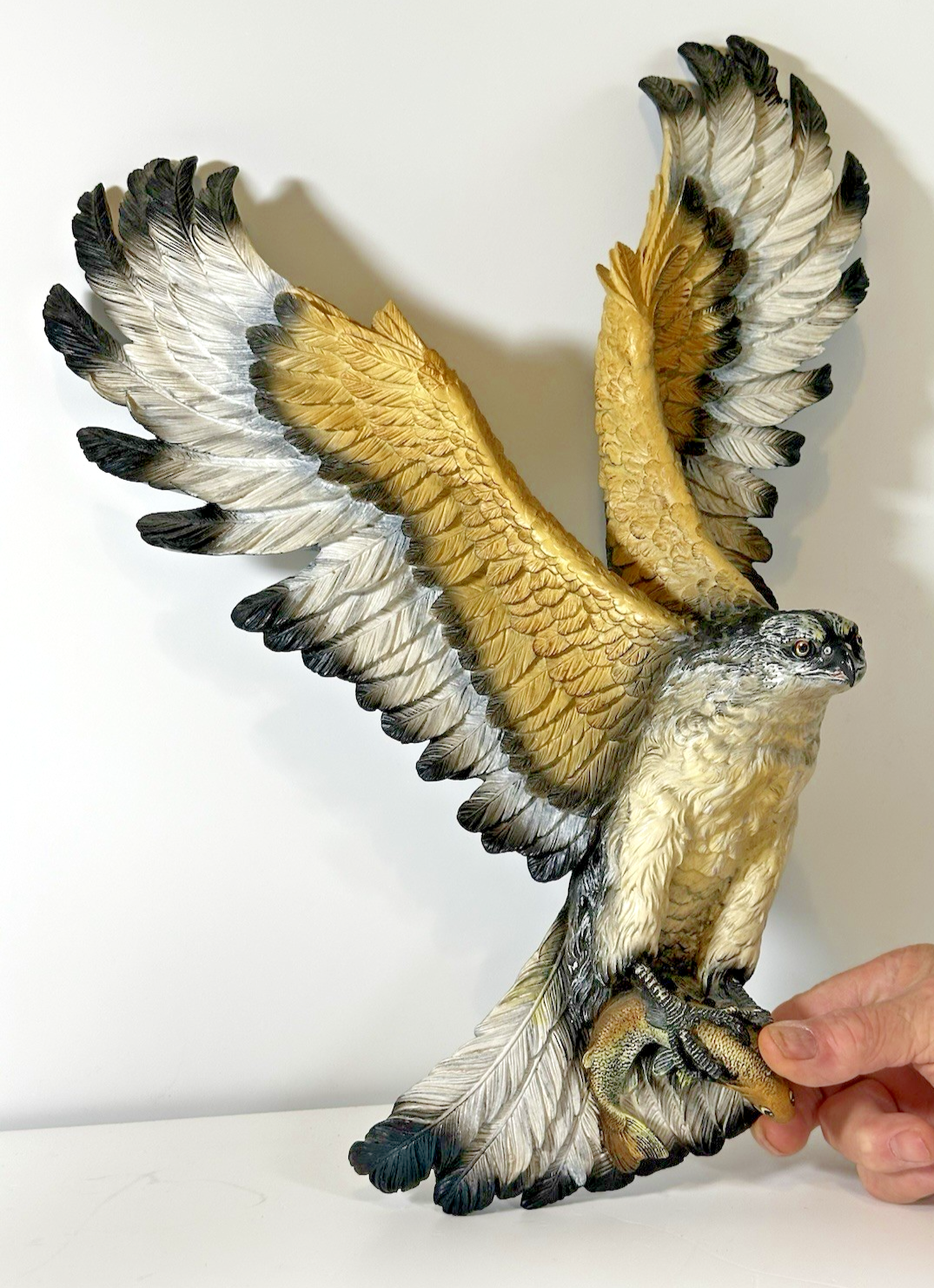 Fraser Art Osprey Fish Hawk Sculpture Wall Plague England 1970 (7A)
