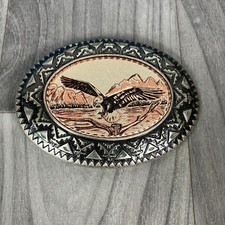 Southwest Flying Eagle Belt Buckle Silver/Rose Gold - Cowboy Western Wear