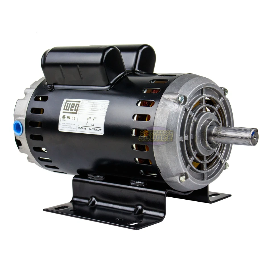6.4 Hp 3450 RPM Single Phase 240V 56 Frame Electric Air Compressor Motor 7/8" - Image 2 of 4
