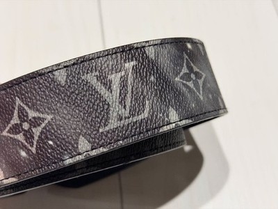 Louis Vuitton Authentic Color Black/Gray Monogram Galaxy Belt Mens Size 38 inch