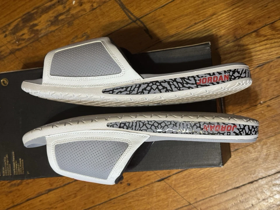 Chanclas Jordan Three Retro / Slide Blanco Cemento Talla 15 Chanclas Foto 3 de 4