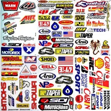 Motocross Dirt Bike Atv Decals 6 Sheets 7x10 In Vinyl Weatherproof Stickers