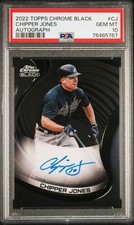2022 Topps Chrome Black Autograph #CBA-CJ Chipper Jones PSA 10 GEM MINT Auto