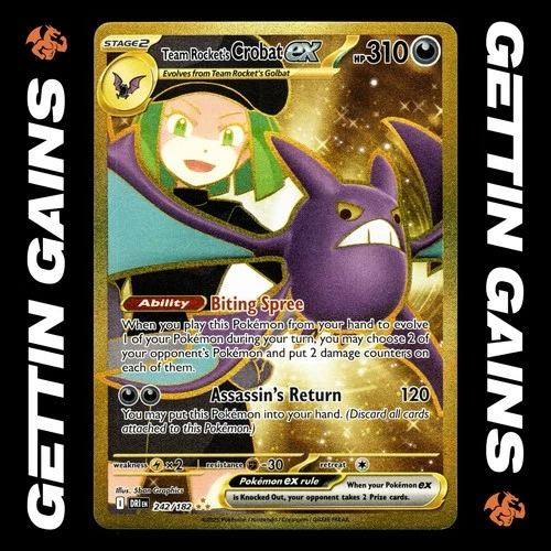 Team Rocket's Crobat ex - 242/182 - Secret Rare - Destined Rivals - NM/M