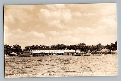 Arnolds Park Iowa IA Lake W Okoboji Fun House Real Photo Postcard RPPC 1930-50