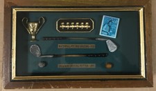 Vintage History of Golf Wood Shadow Box/Keepsake Storage RARE