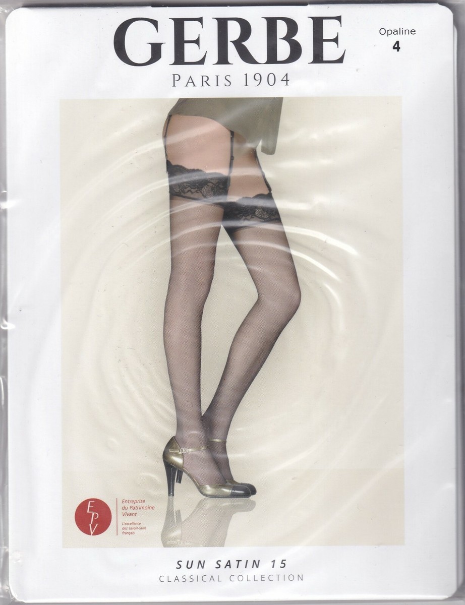 Mi-bas Gerbe Gerlon 15 Deniers Opaline - Taille L - Fabriqué En France