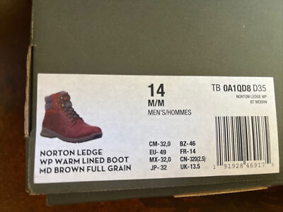 TIMBERLAND Norton Ledge Men's Lined Waterproof Boots - Brown - US