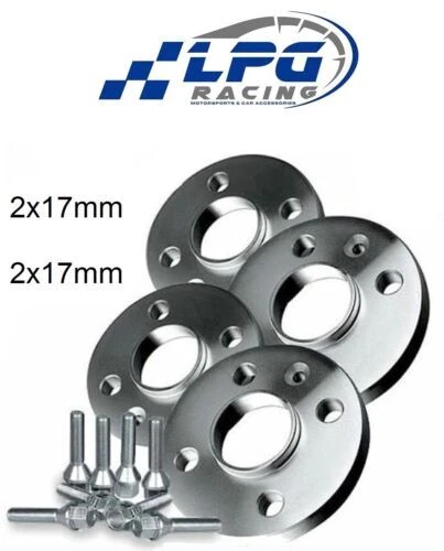 Set 4 Entretoises Roue 4X100 C.60.1 SP17+17MM+Boulons Renault Twingo (CO6 / 06 - Photo 2/4