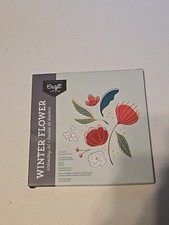 Craft Crush Winter Flower Embroidery Kit with 7" Hoop Pattern Canvas Thread New