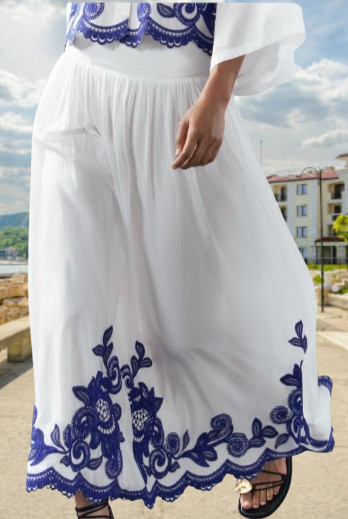 【新品同様】INDIA EMBROIDERY SKIRT AMERI VINTAGE 】INDIA EMBROIDERY SKIRT
