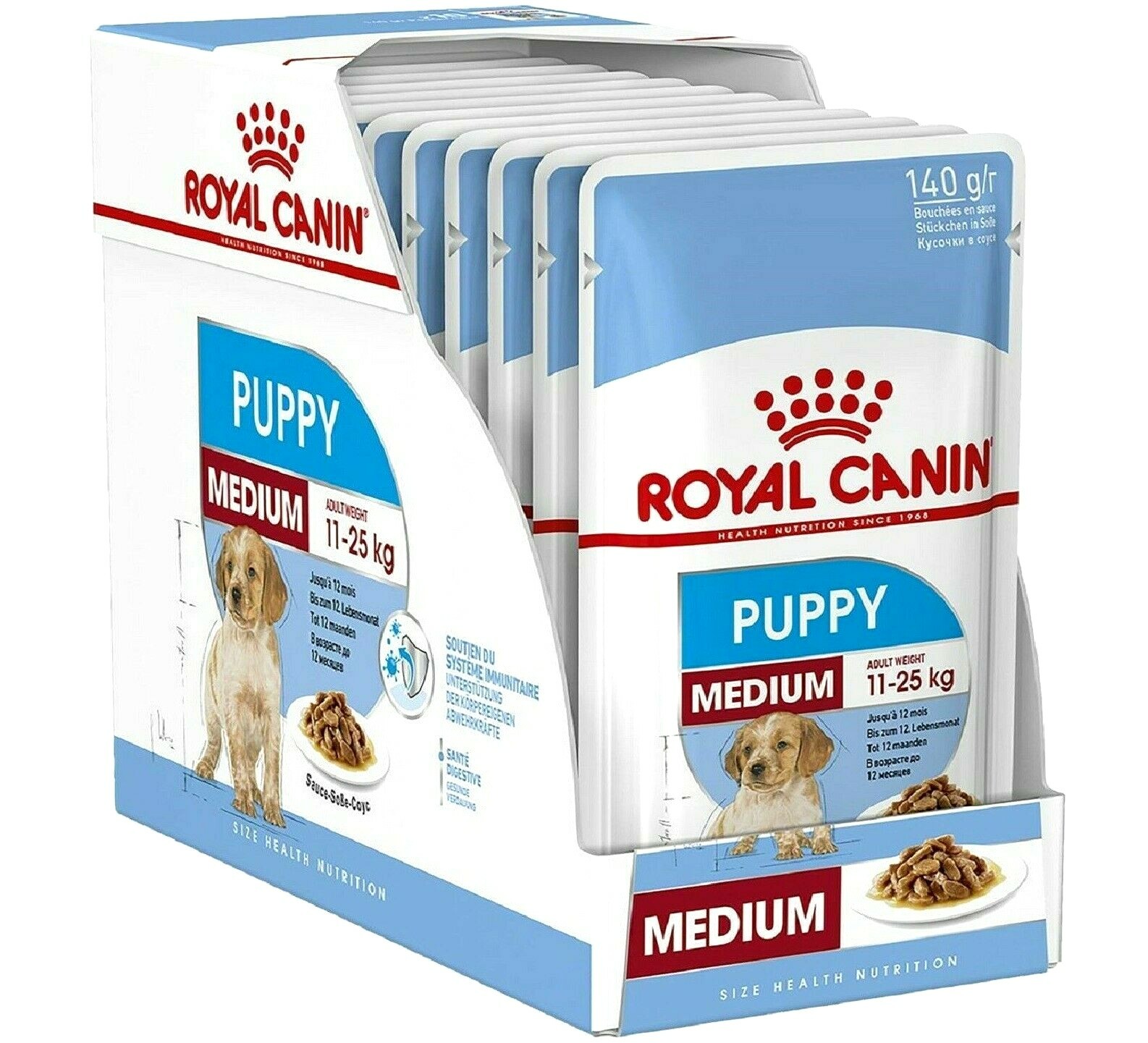 Royal Canin Size Royal Canin Medium Puppy In Gravy - Saver Pack: 40 X 140G - Image 2