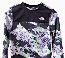 NORTH FACE FLASH DRY Shirt M 10 Medium Boys Girls Long Sleeve Mountains Teen