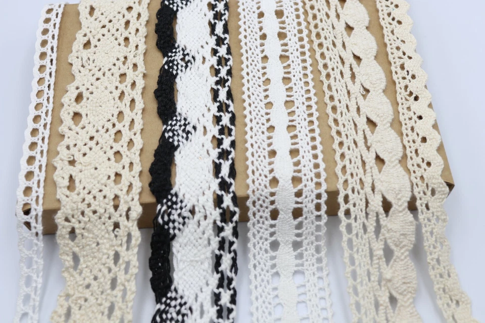 FCL 5M white / cream Scalloped crochet Vintage like Sewing lace trim  - Image 3 of 3