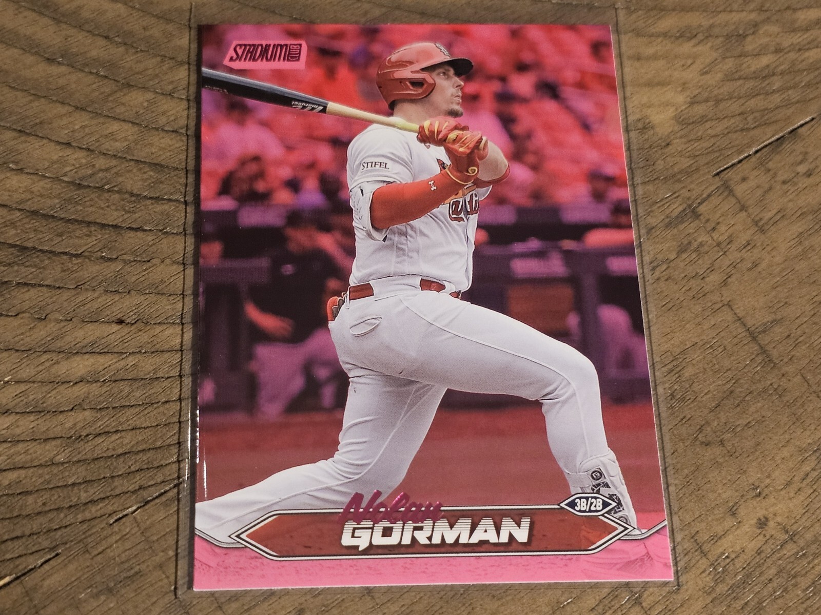 2024 Stadium Club #277 Nolan Gorman Pink Foil Nmmt