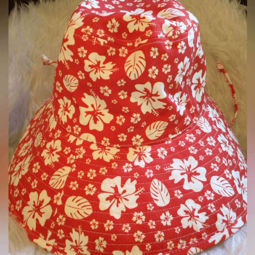 NEW! Rare Lack of Color hibiscus cotton bucket hat | eBay display picture 2