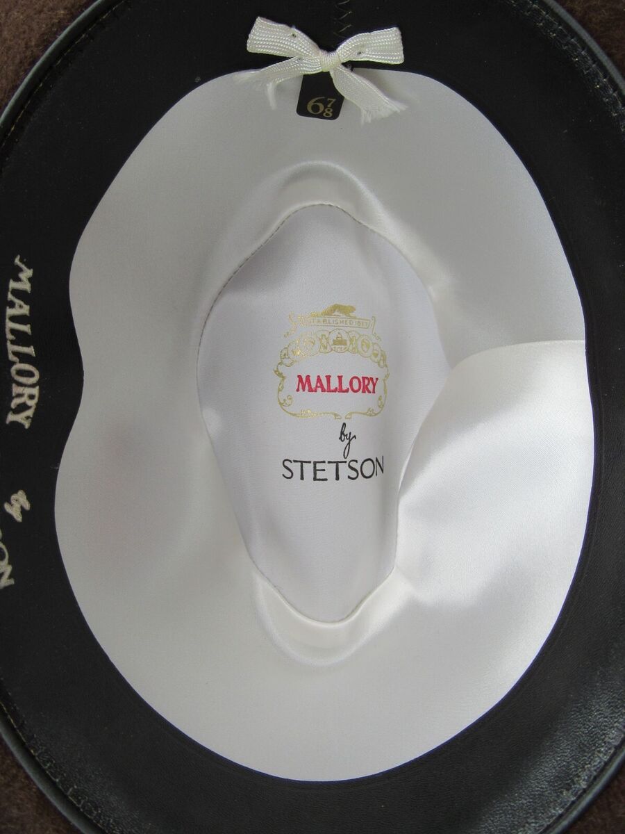 Vintage MALLORY by Stetson Men's 6 7/8 Brown Felt Feather Vintage MALLORY by Stetson Men's 6 7/8 Brown Felt Feather