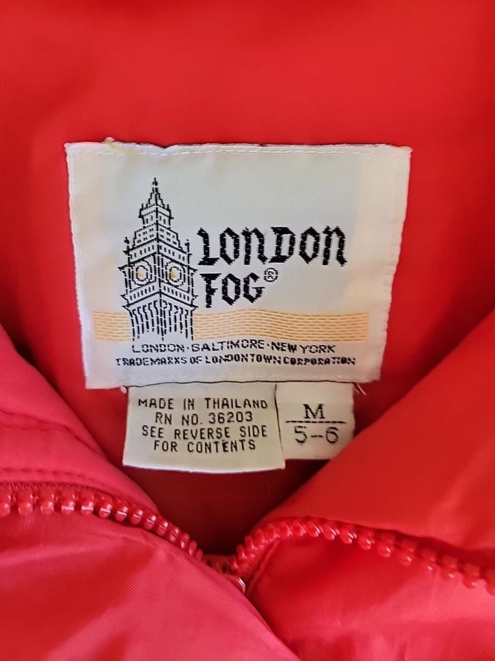 Vintage LONDON FOG Girl's Neon Colors Jacket of Londontown Corp. Sz M 5-6 - Image 3 of 4