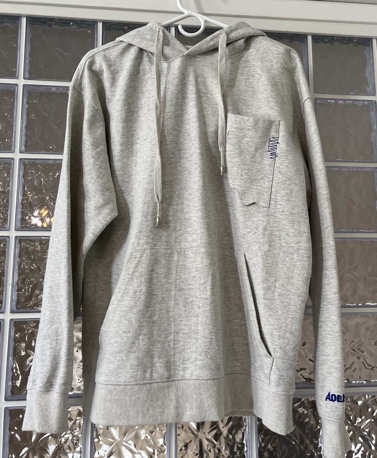 MAISON KITSUNE X ADER ERROR Men's A1 Gray Hooded Sweatshirt
