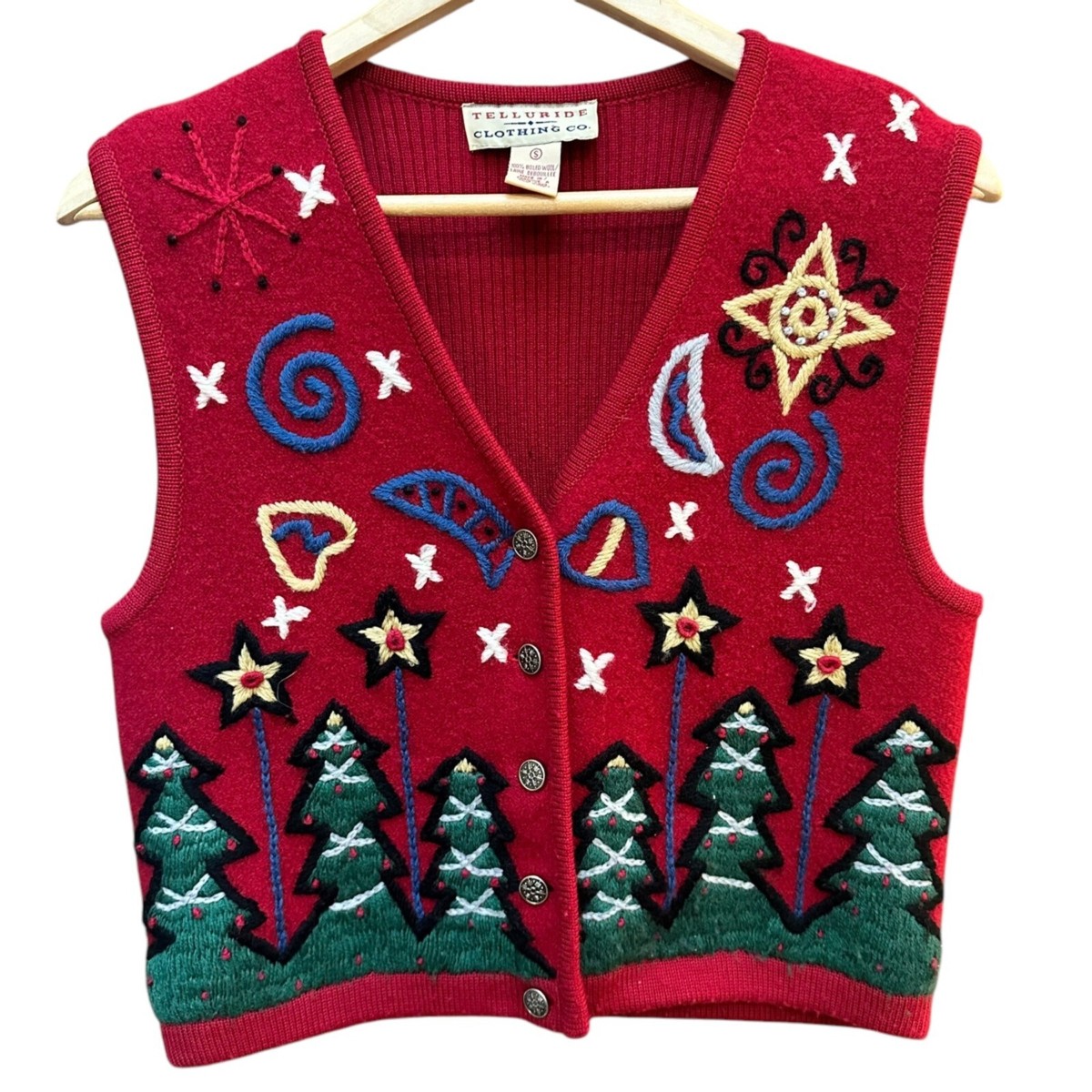 Holiday Sweater Ladies Christmas Vest Tops Vintage Christmas Vest