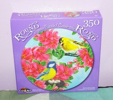 New Cra-Z-Art Round Jigsaw Puzzle Spring Encounter Birds and Flowers 350 Pieces
