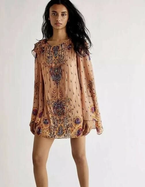 Boho embellished cheap dress