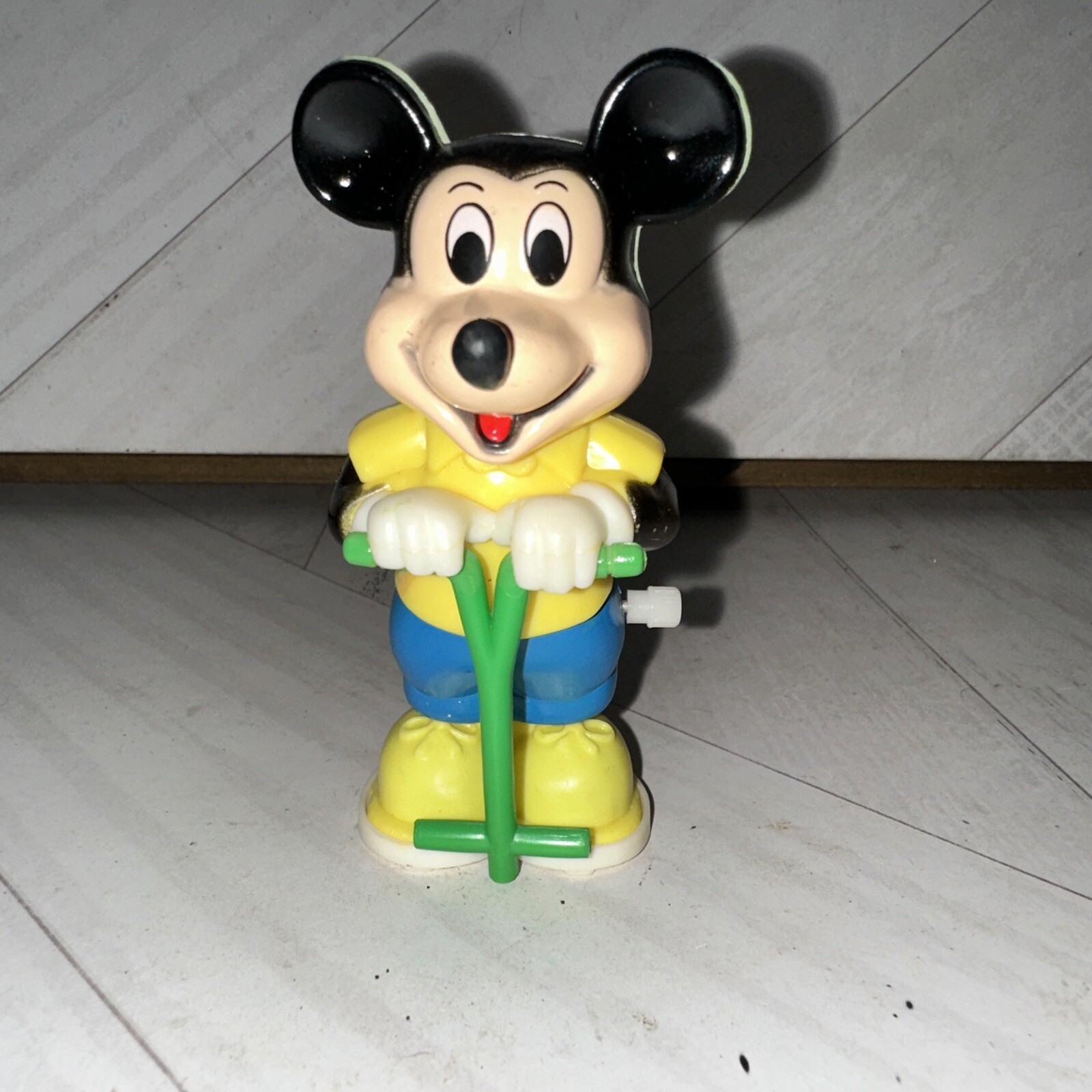 VINTAGE DURHAM Walt Disney MICKEY MOUSE Mini Winder Wind up POGO Stick